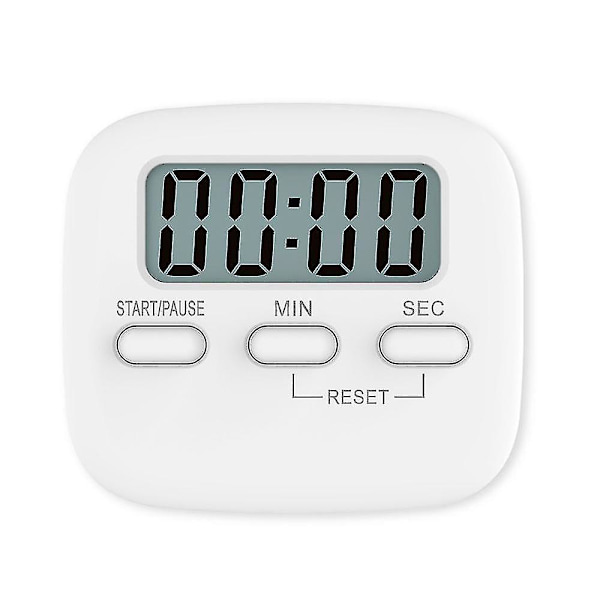 Digital kjøkkenur for matlaging, multifunksjonell elektronisk timer - hvit