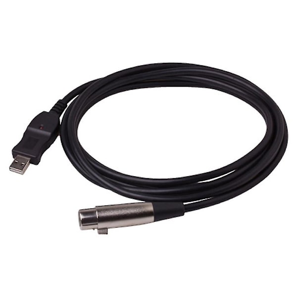 3m USB Mikrofon Mic Link Kabel Adapter Han XLR Hun Til Pc Til Notebook Mac