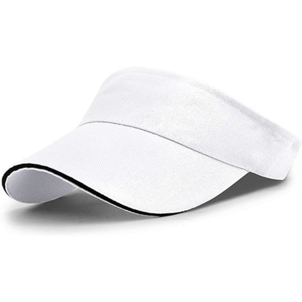 Visor Cap Anti UV Kvinner Visor Cap Menn Sol Visors Anti-Sun Strand Visor, Hvit