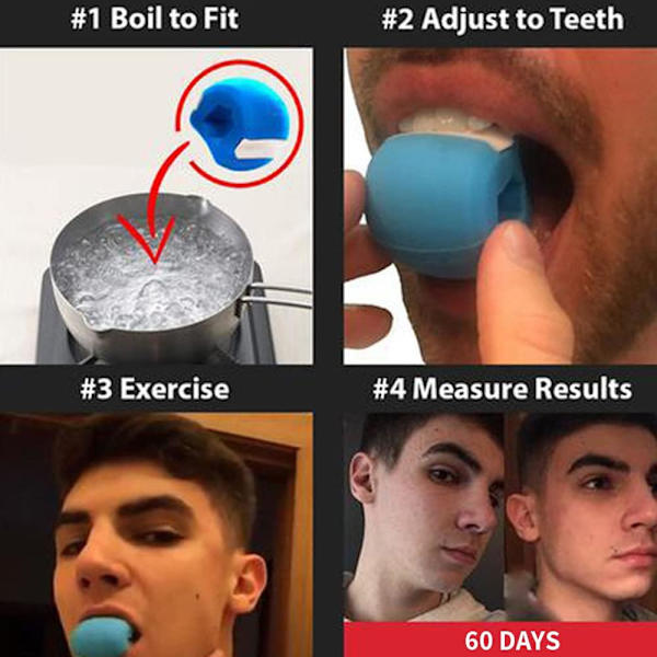 2 st Jaw Exercise Ball, Jaw Exerciser, Facial Toner Silikon Facial Beauty Tool, Jaw Exerciser Kvinnor Män Hjälper till att minska stress och begär