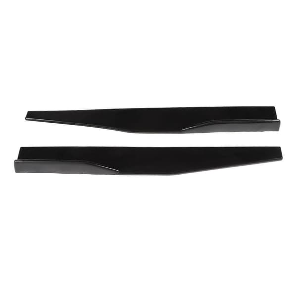 2 STK Bil Karrosseri Styling Sideskørt Sort Blank ABS Slidstærk Universal Bag Sideskørt til Bilmodifikation