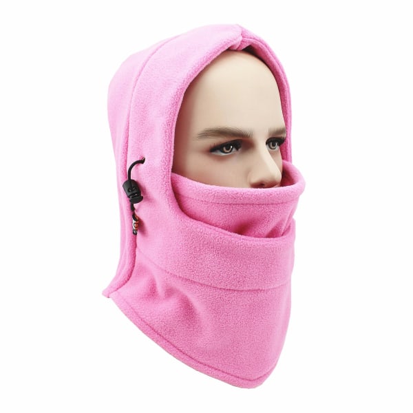 Vindtät Skidmask Thermal Huva Tung Vinter Varm Motocycle Face Cover Hatt För män Kvinnor (svart) pink
