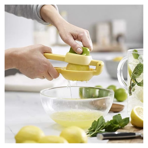 Håndpresset frugtpresser Enkel manuel juicer Husholdning Lille citronklemme Citronpresser Frugtkøkken Blue