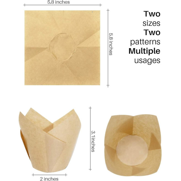 Cupcake Liner, 250 stk Cupcake Liners, Grease-proof Cupcake Wrappers i 3 farger