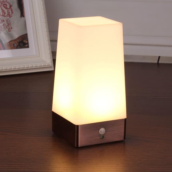 Bordlampe, retro LED-nattlys, sengelampe med sensor