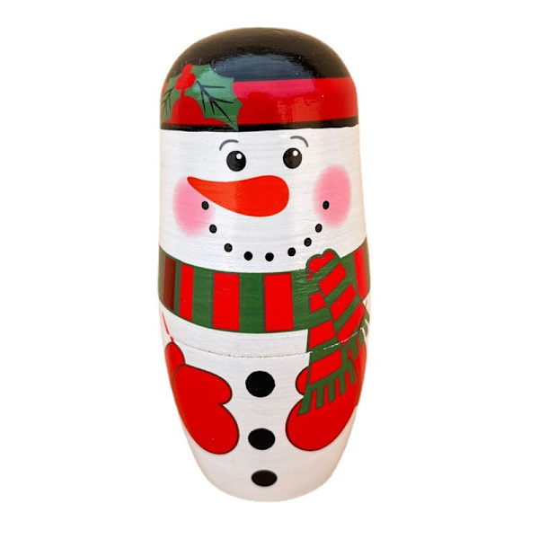 5-lagers dockor presenterade ryska hantverk jul snögubbe dockor present storlekar varierar