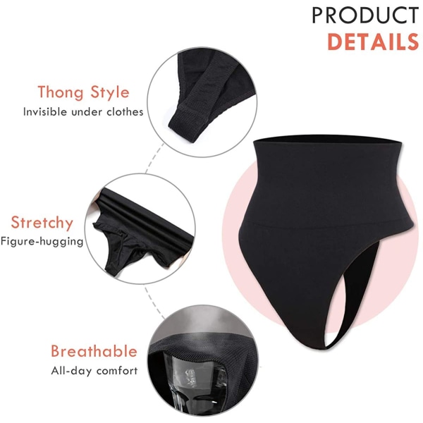 Tummy Tuck Briefs S Kvindernes Kraftfulde Tummy Tuck Thong Talje Bælte Hofte Lift Skridt Sømløs