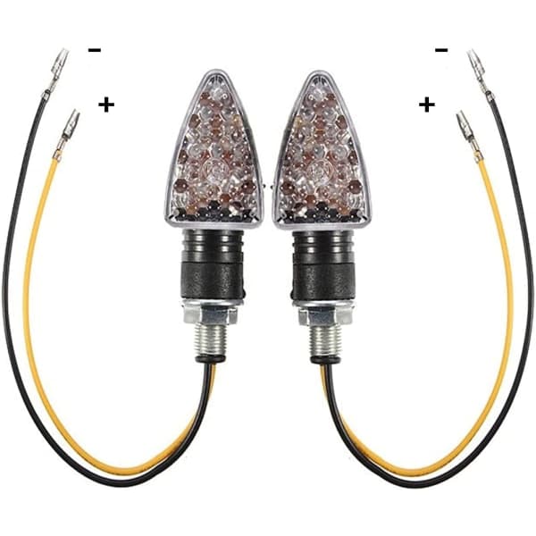 4 dele motorcykel 15 LED blinklys Amber blinklys Bl