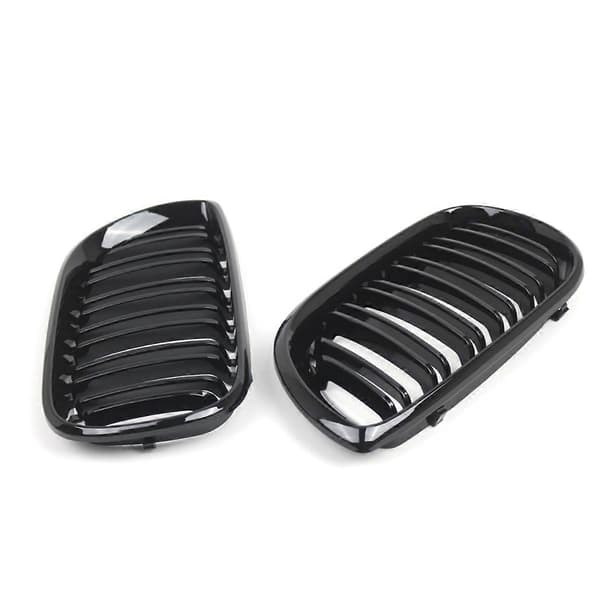 Gloss Sort Dobbelt Linje Front Kidney Grill til 3 Serie E46 4-Dørs 2002-2005 51132158542 51132158543