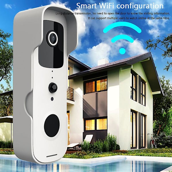 Smart trådløs dørklokke Wifi video intercom digital hjem tyverisikring dørklokke elektronisk dørvagt katteøje overvågningskamera