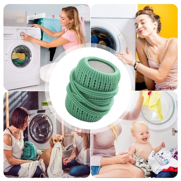 Klesvaskball Premium vaskeballsett, miljøvennlig vaskeball, store magiske vaskeballer, vaskeball helt naturlig Blue