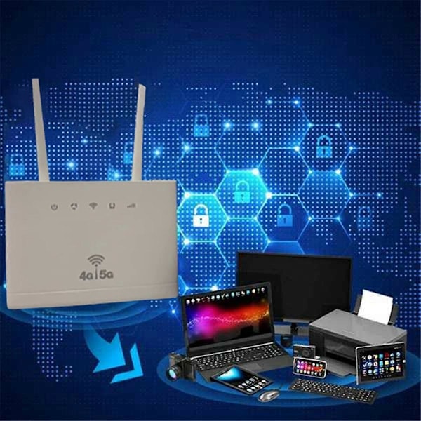 4G WiFi-ruter 150 Mbps 2.4G WIFI T900CPE Trådløs ruter for hjemmekontor (EU-plugg)