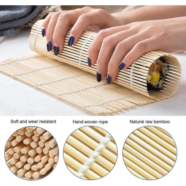 Sushi Kit, Acsergery 9 delar Bamboo Sushi Making Kit