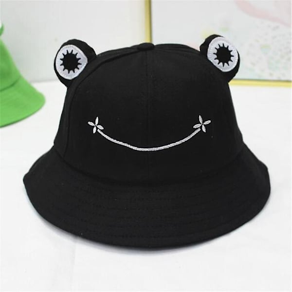 Fiskehatte Dame Fiskehat Frø Solhat Unisex Spand Spandbar Udendørs Sommerhat Til Camping Vandreture Black