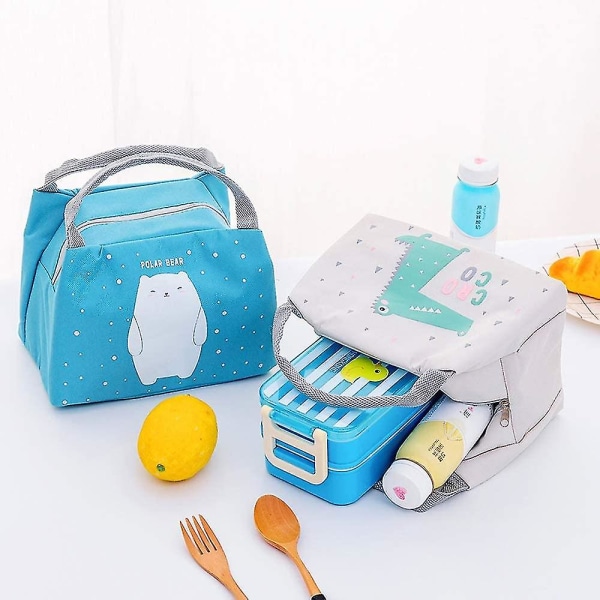 Söt Thermal Lunch Bag Kvinnor Lunch Box Läcksäker isolerad väska Dragkedja Tote Bag Kitten