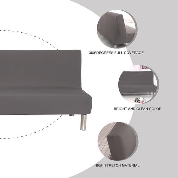 Sofaovertrekk uten armlener 3 seter universell elastisk Clic C