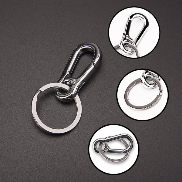 Metallkarbinhake Nyckelhållare Nyckelkedjehållare Nyckelkedjeorganisatör för Bil/Nyckelfinnare, 3-pack