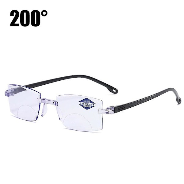 Fold Anti-blå Progressive Far / Near Dual-use Lesebriller 200
