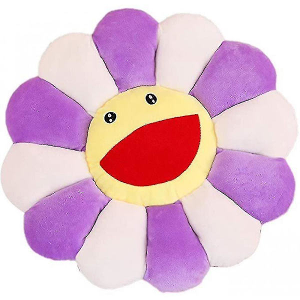 Färgglad solros plysch kudde dekoration Purple