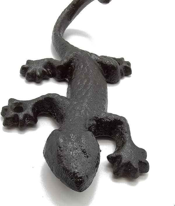 3-pack väggmonterade antika dekorativa gecko-krokar