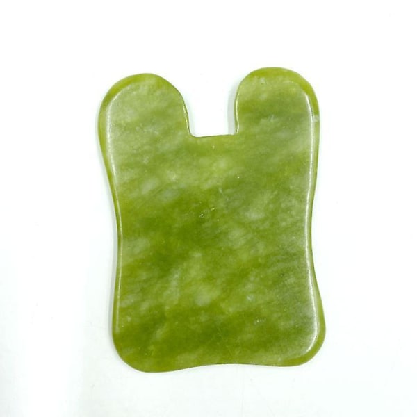 Gua Sha Massasjestein Jade Grønn 7x5.3cm