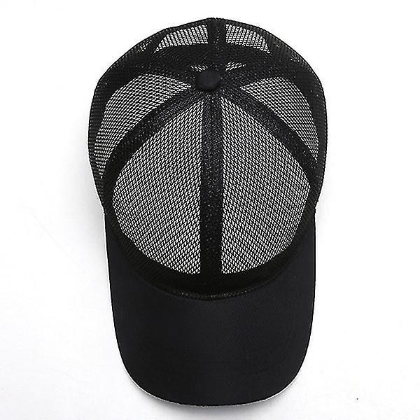 Unisex Mesh Baseball Caps Justerbar Åndbar Fuld Net Sol Hat Navy blue