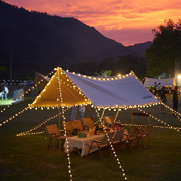 Jul LED-lampa, utomhus camping atmosfärlampa, boll lampsträng 6m 40 lamp-batterityp