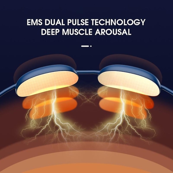 Elektrisk Ems Dual Pressure Point Nakkemassasje, Lymphvity Massasjeapparat, Orange Pulse Hot Compress Cervical Massasjeapparat