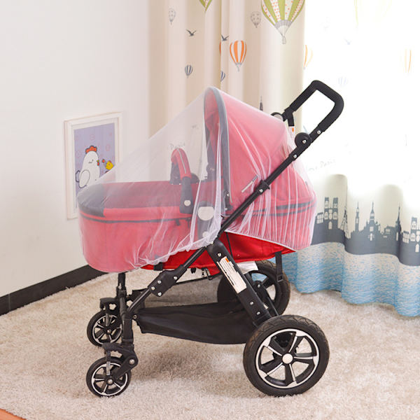 Baby Myggnät för Barnvagnar, Bärselar och Moseskorgar - Elastisk Dragsko för Snug Fit Skydd - Skyddande Tak för Småbarn Tillverkad av