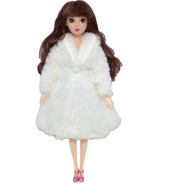 6 stk. 30cm Barbie dukketøj brudekjole skiftende pige dukke vintertøj