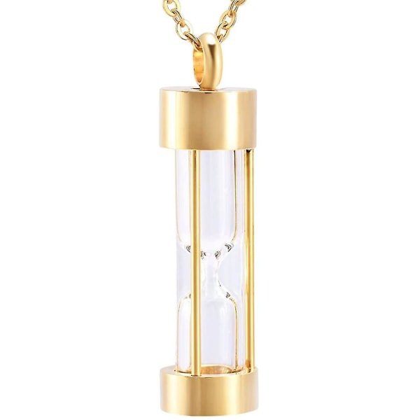 Time Memory Hourglass Glass Cremation Jewelry Urn Necklace For Ashes Urn Jewelry Cremation Jewelry Keepsake Memorial (glass-gold)