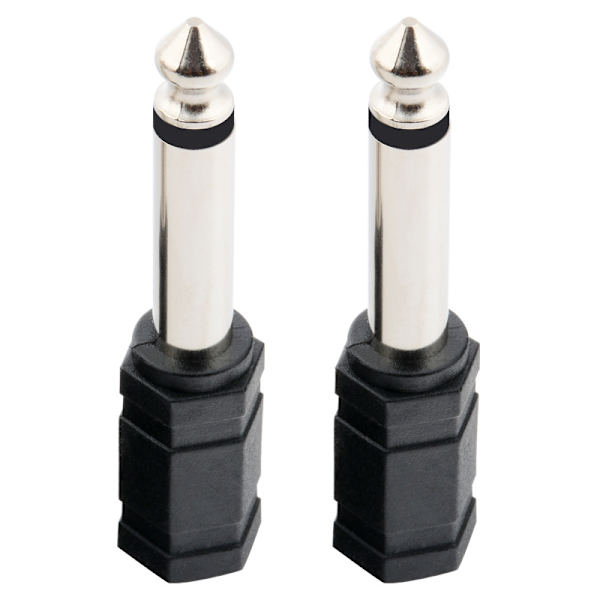 6,5 plugg til 3,5 mono jack adapter 6,35 plugg til 3,5 hunn lydadapter 2 stk