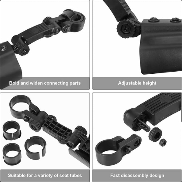 Pyörän lokasuojat Maastopyörän lokasuojat 26 tuuman täyskääre Mud Quick Release Universal Rain Gear Gear Parts