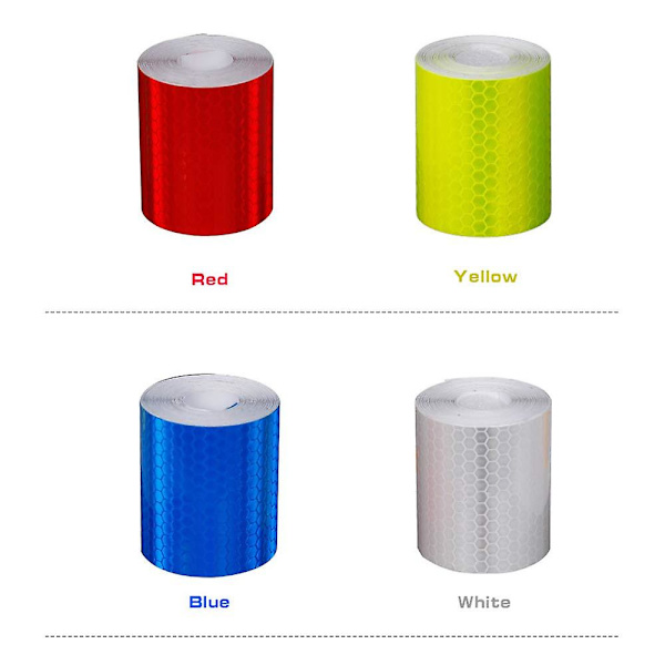 Reflekterande tejp 3m X 50 mm Vattentät reflektor Varningsetiketter Hög intensitet Självhäftande säkerhetstejp 1pcs White