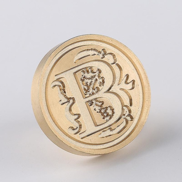 Elite Brass Retro Alphabet Initials Wax Sealing Stamp 26 Letters A-z Wax Seal Stamp  For Post Decoration Diy Card Making B