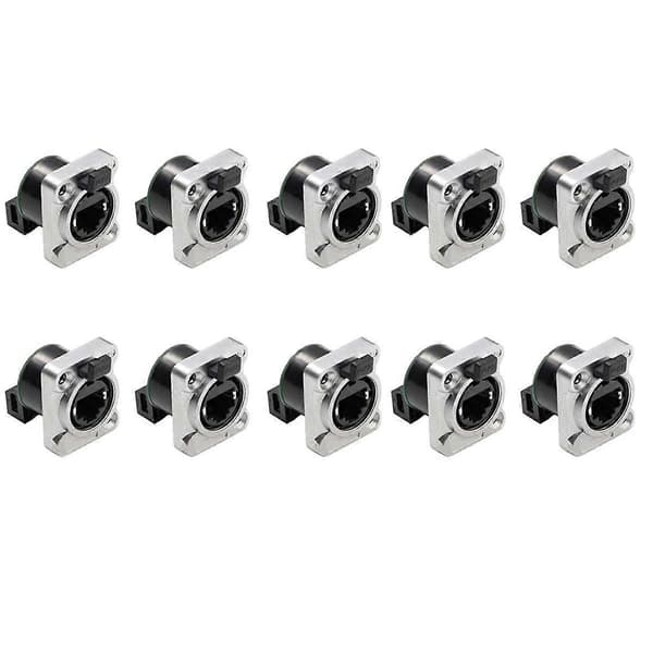 10 stk. Ethernet Rj45 Chassis Socket NE8FDP Ethernet Pass Through Connector IP65 Vanntett D