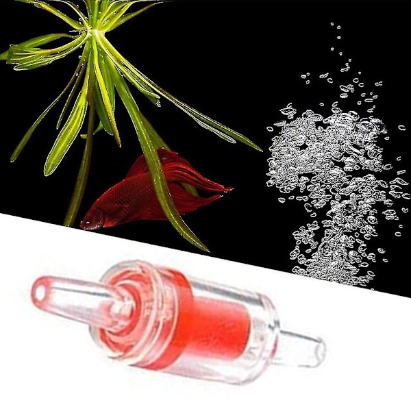 Plast Envägs Backventiler 10st Akvarium Luftpump Red
