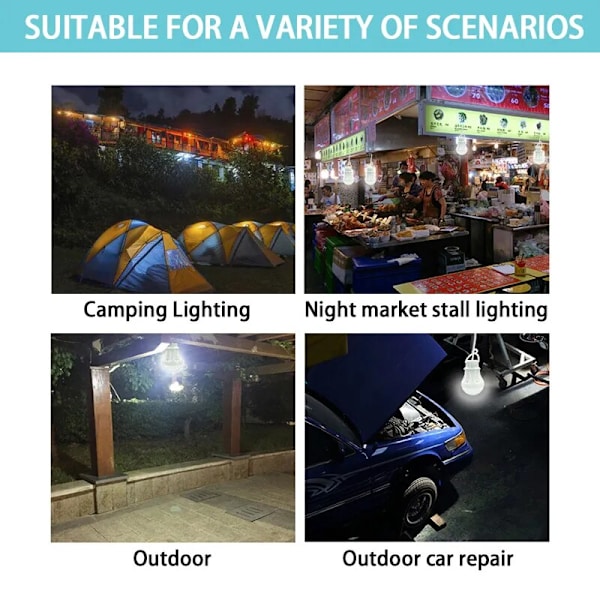 USB pære LED bærbar camping lys mini pære 5V strømforsyning boglys med afbryderknap studerende skrivebordslampe tændt