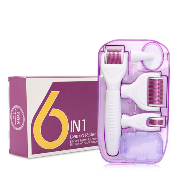 Derma Roller til Ansigt og Krop - 6 i 1 Titanium Microneedling Roller Kit Micro Needle Roller