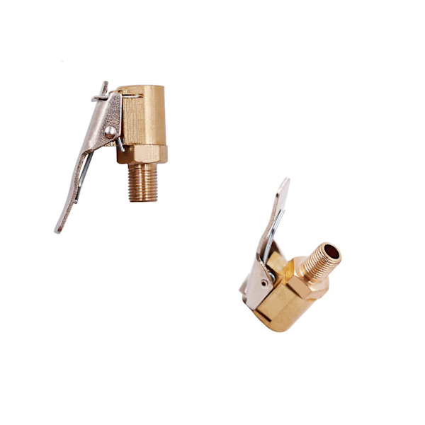 2 st däckluftchuckar, mässingsdäckventil luftpumpklämma, bilpumptillbehör gängadapter för bil lastbil 8 mm