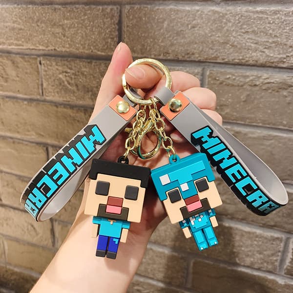 6-pack Minecraft pehmeä kumipendenti auton avaimenperä riipus