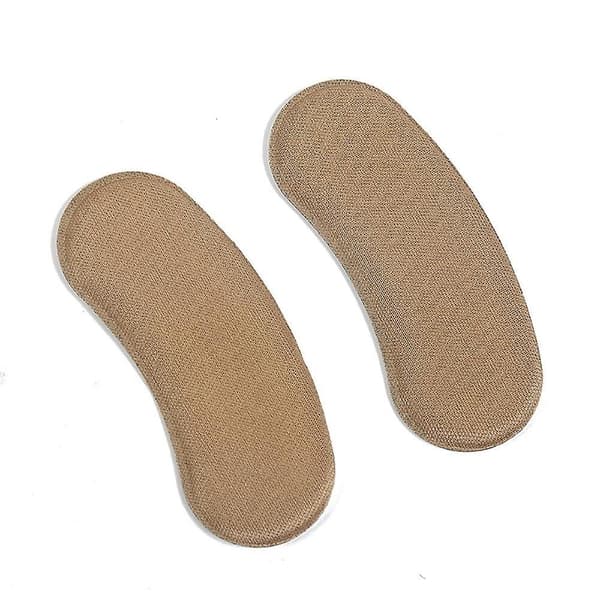 4 Par Tyg Självhäftande Skobaksida Häl Innersulor Skydd Foder Pads Svamp Kudde Häl Grepp Foder Brown