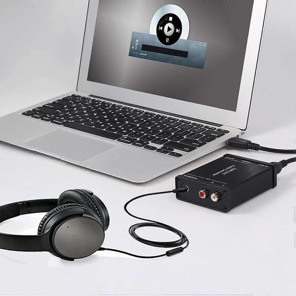 USB til SPDIF Koaksial RCA og 3,5 mm Hovedtelefonstik Konverter USB DAC Optisk Lydadapter USB DAC PCM til Windows