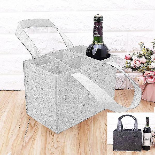 Återanvändbara matkassar för resor, perfekt present till vinälskare Light gray