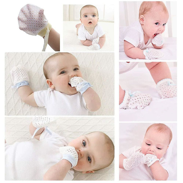 4 par anti-ripe mesh hansker nyfødte baby jenter pustende kule elastiske justerbare hansker