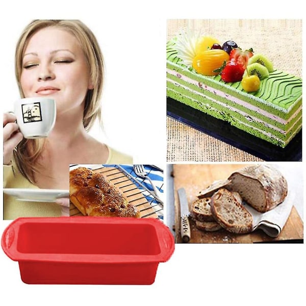 2 stk. silikone brødform, non-stick silikone bageform, nem at låse op