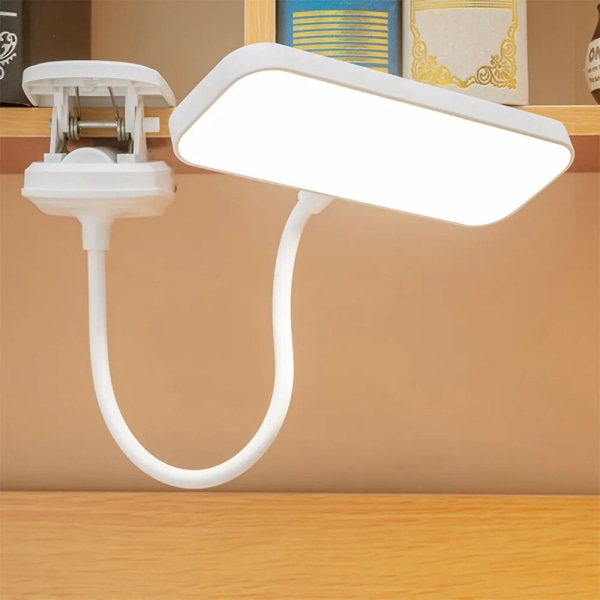 Skrivbordslampa Led bordslampa 3-läges dimningsklämma inlärningsbelysning skrivbord USB boklampa laddar läslampa 5V demonterad lampa