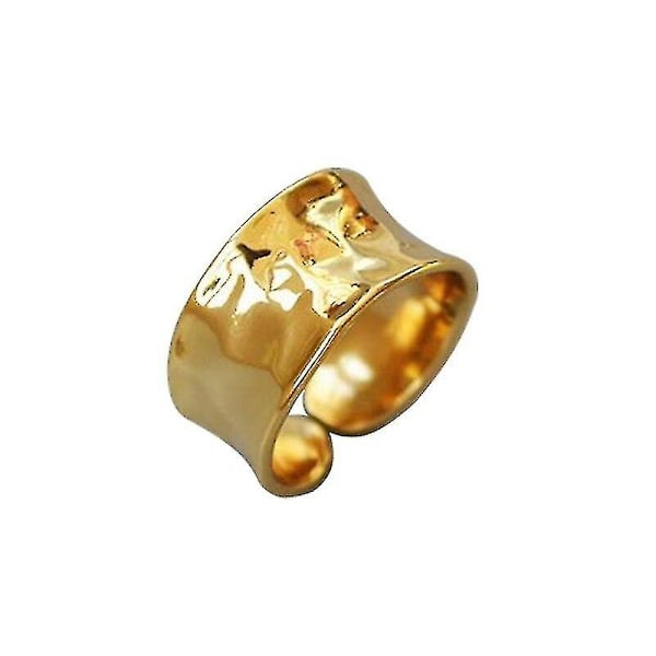 Personlighet Retro Konkav-konvex Yta Oregelbunden Nisch Design Öppning Justerbar Ring Index Finger Ringar Kvinnliga silver