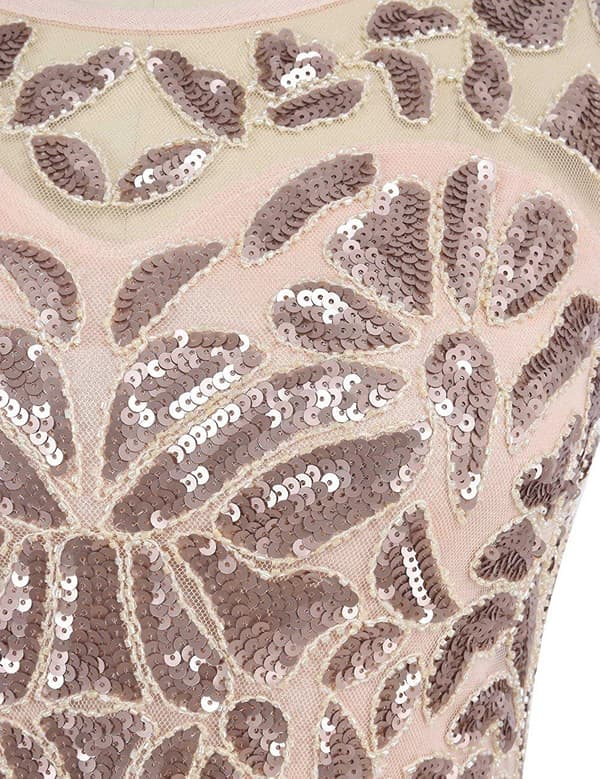 Kvinders 1920'er Sequin Gatsby Lang Aftenkjole XL