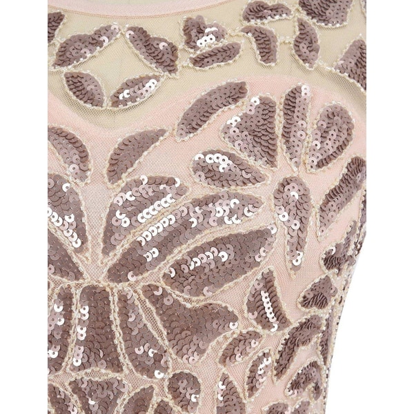 Kvinders 1920'er Sequin Gatsby Lang Aftenkjole XXL